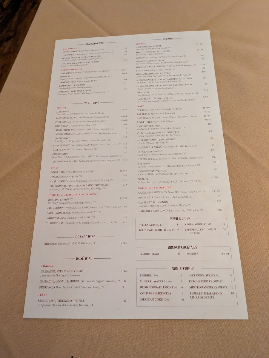 Menu Gina's On Congress-2