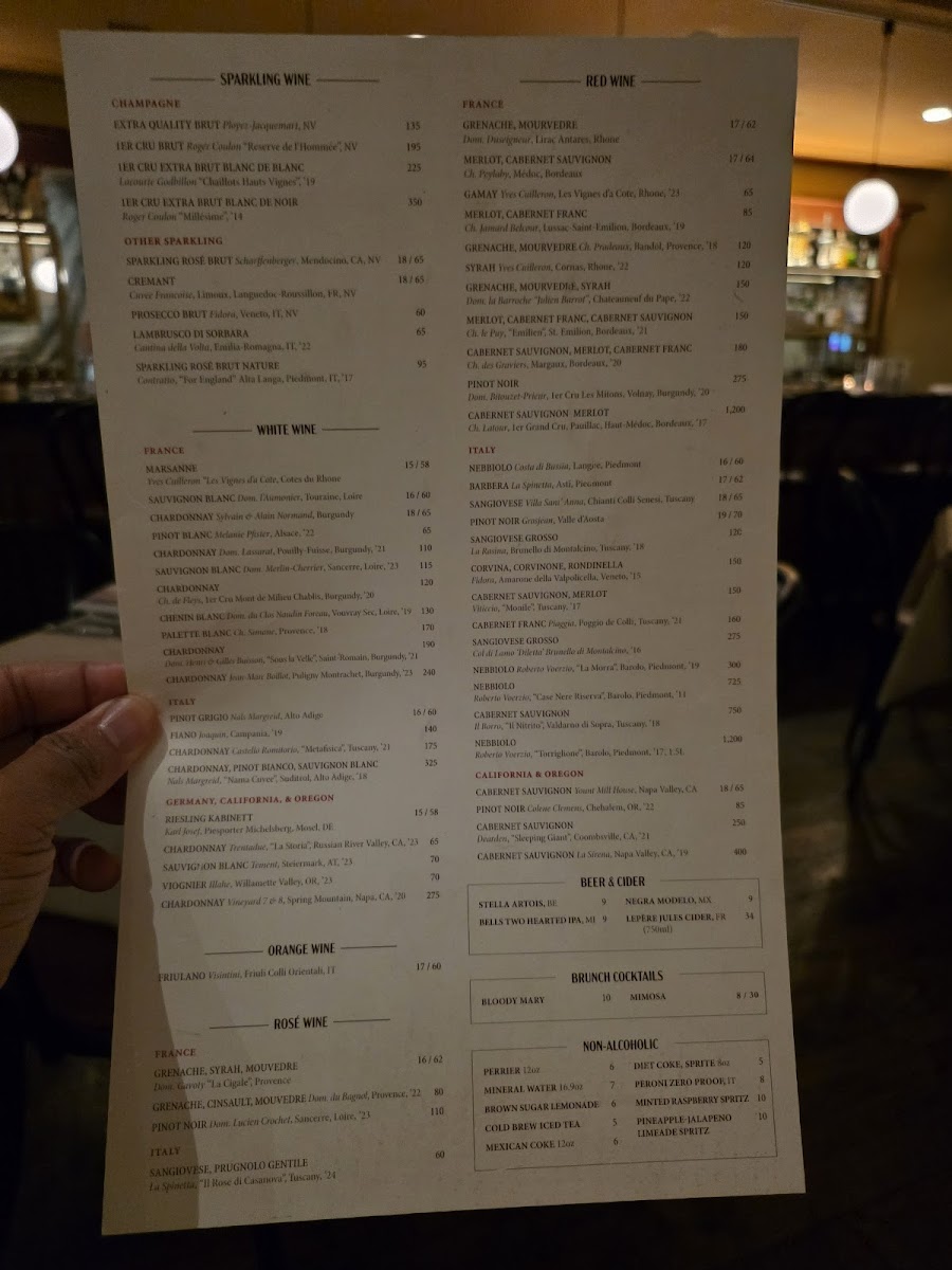 Menu Gina's On Congress-7